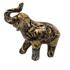 Elephant La Vie Safari Jungle Animal Patchwork Ceramic Figure 8    Home Decor