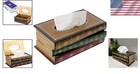 Wooden Antique Tissue Box Cover Retro Napkin Holder Home Decor Office Car