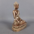Buddha Statue Two-tone Brass Copper Silver Lotus Vintage Collection 20th Century
