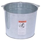 Zoro Select Bkt-gal-500 5 Gal Round Tapered Bucket  Silver  Steel