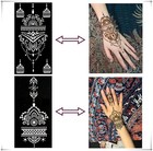 12 Pcs Henna Tattoo Stencils Kit - Reusable Self-adhesive Body Art Templates