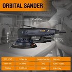 5mm Random Orbital Sander brushless Motor 5 6 Inch Pads with Tool Case