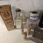 Vintage Lot Medicine 10 Bottles Tins Boxes Medical Advertizing Antique