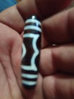 Pre-1800s Indo tibetan Old Agate 3 Eye Motif Dzi Bead 13 47mm