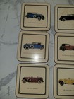 Vtg Drink Coasters Pimpernel Classic Cars Set Of 6 Cork Backed In Box