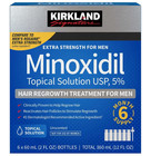 Kirkland Minoxidil 5  Extra Strength Men 6 Month Supply Hair Regrowth Exp 08 27 