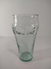 Vintage Coca Cola Green Dimpled Coke Drinking Glass Hammered 16 Oz