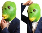 Aqkilo Green Fish Mask Funny Latex Full Head Realistic Masks Fancy Dress For    