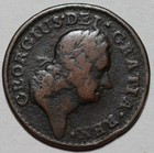 1723 Woods Hibernia Farthing Colonial Coin