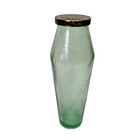Vintage Glass Bottle Decanter Carafe 9 75  Tall 9-3 4 Aqua Green