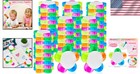 Vibrant 5-color Flower Highlighters     200 Assorted Pieces For School   Office