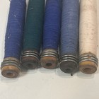 Lot Of Vintage Antique Mill Bobbins Large 9  Colored Threads Yarn Spools W yarn