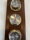 Vintage Sunbeam Weather Station Thermometer Hygrometer Barometer Made In Usa