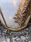 Vintage Libby Golden Foliage  1950s Ice Bucket With Metal Carrier