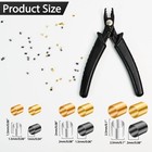 2200 Pieces Crimp Beads For Jewelry Making - 3 1 5mm  2 0mm  2 5mm  Gold