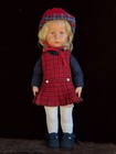 Early 50 s Vintage 19    Kathe Kruse Stoffpuppe Cloth Girl Doll With Tag