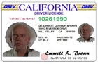 1985 Back To The Future Drivers License Prop Dr Emmett Brown Christopher Lloyd   