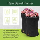 Good Ideas Impressions 50 Gallon Nantucket Rain Barrel Planter  Dark Brown