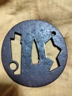 Iron Tsubasa Tsubasa  Fushimi Sumikin  Openwork Tsuba  7 6cm  Used
