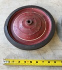2 Vintage Early Red Pedal Car   Wagon Wheels  10    With Hard Rubber Tires