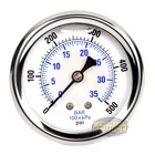 Liquid Filled 500 Psi Air Pressure Gauge Center Back Mount Mnt With 2 5  Face