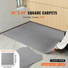 9pcs Peel And Stick Carpet Tile Self Adhesive Floor 24    X 24    Light Gray