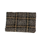 Pendleton Wool Wallet Business Card Holder Gray Tan Plaid 4  X 2 75 