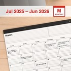 2025-2026 Staples 22  X 17  Academic Monthly Desk Pad Calendar Black