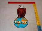 Vintage J i  Case Sales   Service   Abe On The World 12  Metal Gasoline Oil Sign
