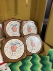 Vintage 80s Marmalade Goose Wood Ceramic Trivet Wall Plaque   s