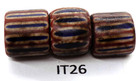 3 Old Antique Venetian Chevron Trade Bead s African From Estate It26  Bg53