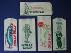 5 Orig Unused Chilly Dilly Personality Pickle Bags Drive In Movie Theatre Bags