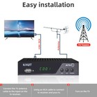Clear Analog Qam Atsc Digital Converter Box Tv Receiver Recording Hdtv Antenna