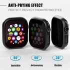 2 Pack Privacy Case For Apple Watch 46mm Screen Protector Black