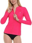 Women s Full-zip Rash Guard  Long Sleeve Upf 50  Swim Shirt Xx-large Melon