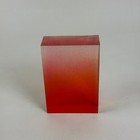 Vintage Mid-century Modern Lucite Block Sculpture With Gradient Candy Red Color
