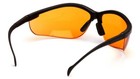 Pyramex Venture Ii Safety Glasses Black Frame With Orange Lens
