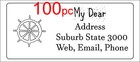 100 Personalised Return Address Label Adhesive Mailing Sticker 56x25mm Helm