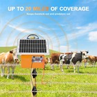 20 Mile Solar Electric Fence Energizer 0 5j 9 5kv Day 7 1kv Night For Livestock