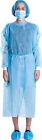 15 -105pcs Disposable Isolation Gown With Knit Cuff Blue 25gsm Dental-medical