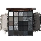 Smokey Black Dark Eyeshadow Palette 25 Colors Dark Shimmer Matte Metallic Makeup