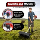 52cc Gas Power Sweeper Broom Driveway Turf Artificial Grass Brush Snow Cleaning