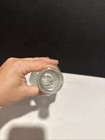 Glass Decorative Bottle Embossed Leaf Design 12  Tall