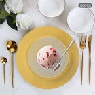 100pcs Charger Plates Gold Pp Round Serving Plate Dinner Dishes Wedding Party