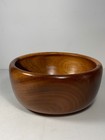 Vintage Hand Carved Hand Turned Wood Bowl Signed Don 1996 7 In 