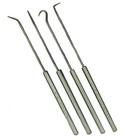 Wilde 4 Pc Professional Hook   Pick Set Made In Usa Straight Hook Right Curved