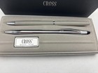 Vintage Cross Century Chrome Pen   Mechanical Pencil Set  3501