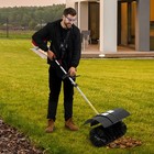 Heavy Duty 2 3hp Power Sweeper 52cc Handheld Gas Powered Broom Snow Dirt Walkway