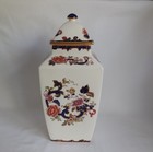 Large 14 Inch 5lb Mason   s Blue Mandalay Ironstone Hand Painted Floral Ginger Jar