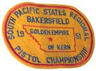 1951 South Pacific States Pistol Championship Patch From Kern County California